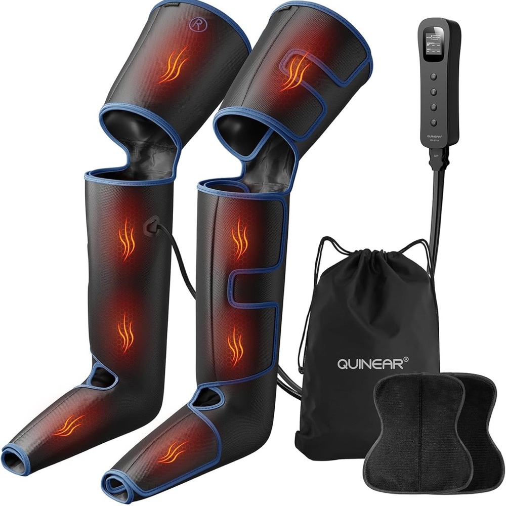 NEW QUINEAR ELECTRONIC AIR LEG COMPRESSION LEG MASSAGER WITH HEAT
